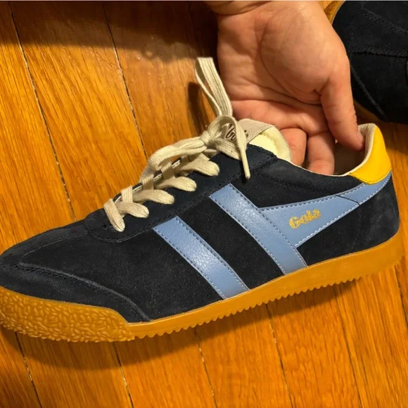 gola elan sneakers navy/visa sun/blue women’s size 8 - Picture 4 of 11